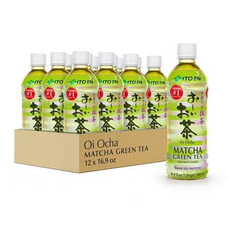 Ito En Oi Ocha Matcha Unsweetened Green Tea, 16.9 fl oz. (12-Pack)