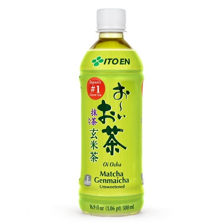 Ito En Oi Ocha Unsweetened Green Tea with Roasted Rice, 16.9 Fl Oz