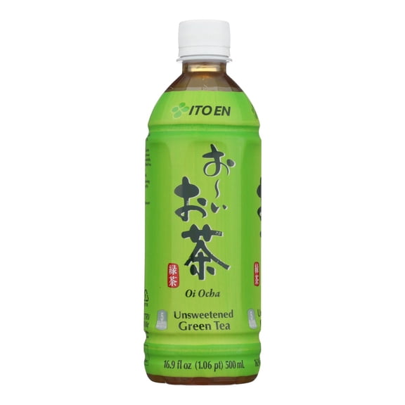 Ito En Oi Ocha Unsweetened Japanese Green Tea - Case of 12 - 16.9 oz