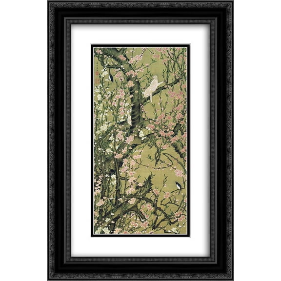Ito Jakuchu 2x Matted 18x24 Black Ornate Framed Art Print 'Touka shoukinzu'