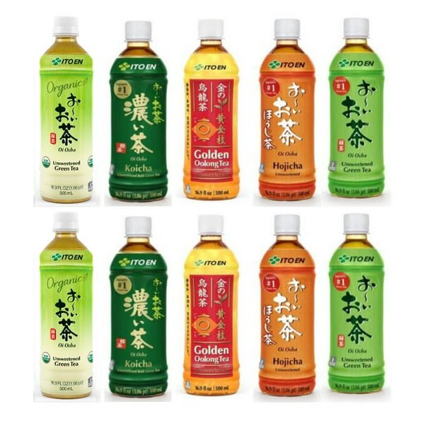 Itoen Unsweetened Tea, Variety Pack, Oicha Green Tea, Oolong Tea, Hojicha, Jasmine Green Tea