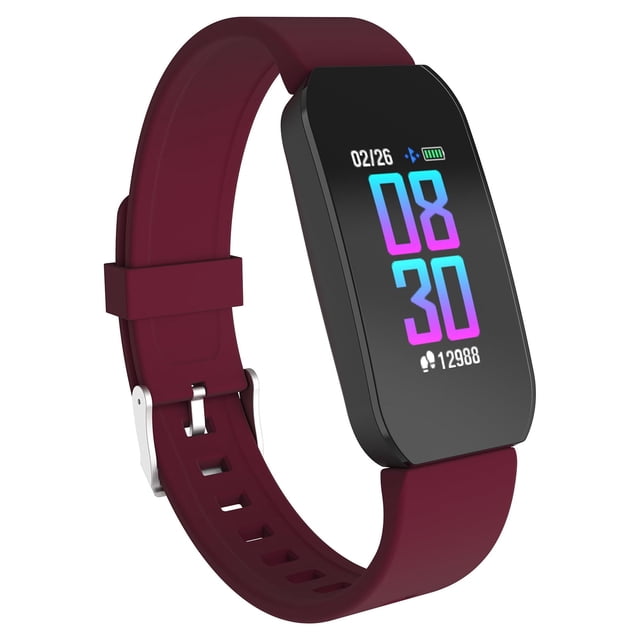 Itouch Active Burgundy Unisex Adult Smartwatch 500144b-51-g10