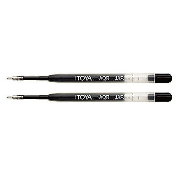 Itoya AQR-10BP-BK Aquaroller Pen Ink Refill 2-Pack Black