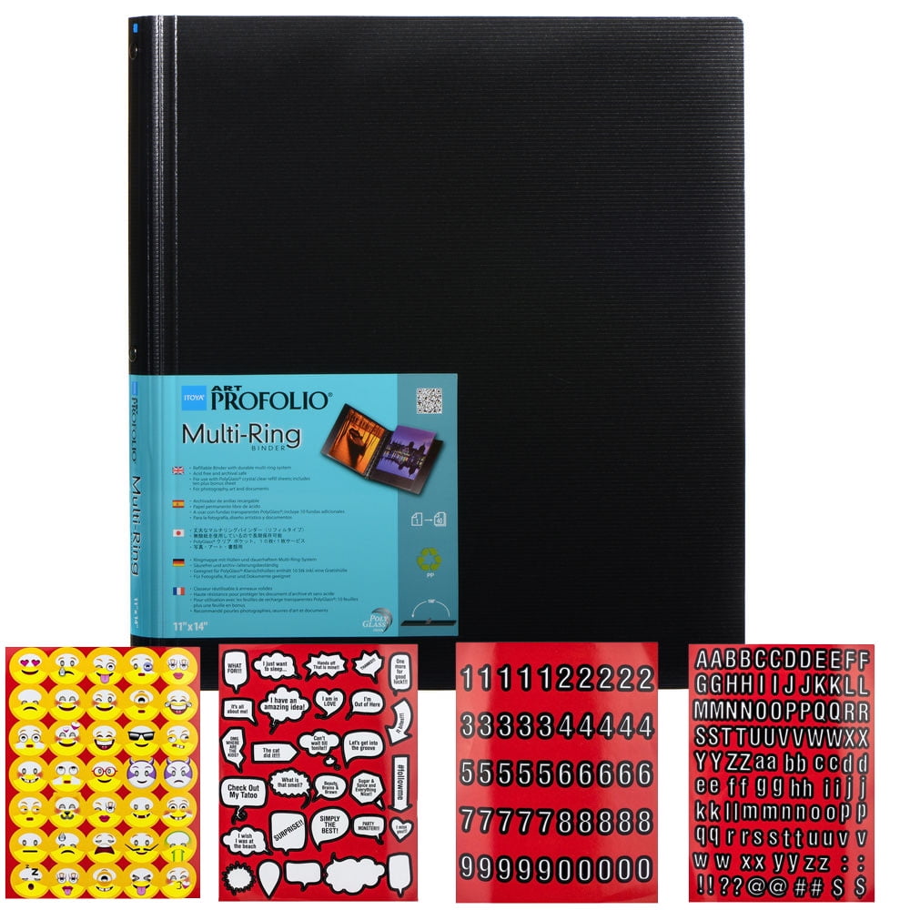 HB1411 ITOYA Sleeves 14x11in Art Binder Profolio Multi-ring for