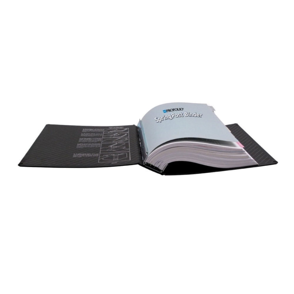 Itoya P-20 Springpost Binder with 2" Paper Capacity, Black