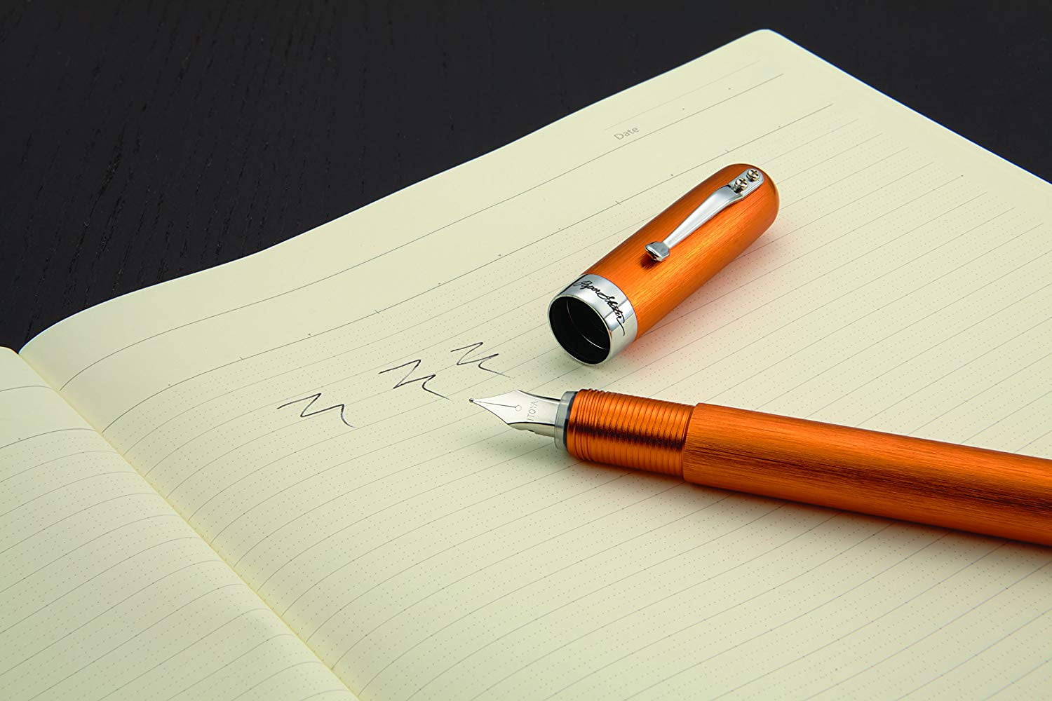 Itoya PaperSkater Galaxy Fountain Pen - Firefly Orange - Fine Point