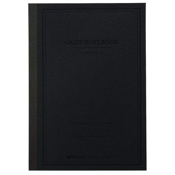 Itoya Medium ProFolio Oasis Notebook, A5 (5.8x8.3"), Charcoal