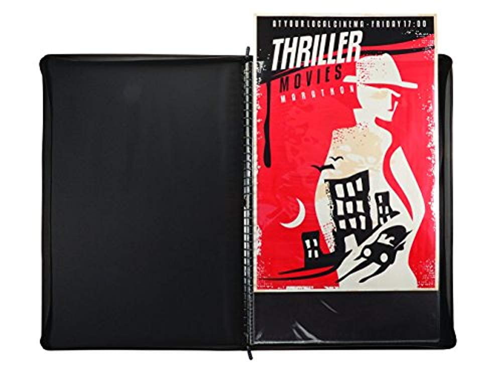 Itoya Art ProFolio for Comic Books with 12 pages - Black Comic Book Binder  - Comic Book Display Folder for Bagged and Boarded Current or Silver Age