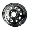 thumbnail image 1 of Black 12x7, 4/110, 4+3 ITP Delta Steel Wheel - 1221753014, 1 of 3