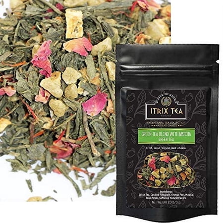 Itrix Matcha Green Tea Blend, 4 oz Bag (113g) - Natural Metabolism Booster & Immune Support, Premium Loose Leaf Tea for Fitness & Energy, Vegan & Non-GMO