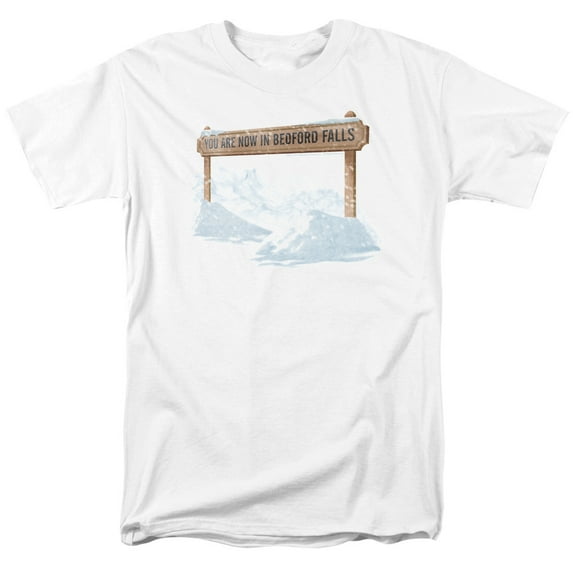 Its A Wonderful Life Bedford Falls Adult 18/1 T-Shirt White