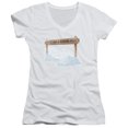 thumbnail image 1 of Its A Wonderful Life Bedford Falls Junior Women's V-Neck T-Shirt White, 1 of 1
