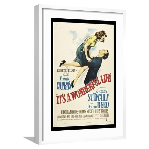 Art.com Its A Wonderful Life Giclee Print by Vintage Apple Collection, White Frame Wall Art, 21" x 29"