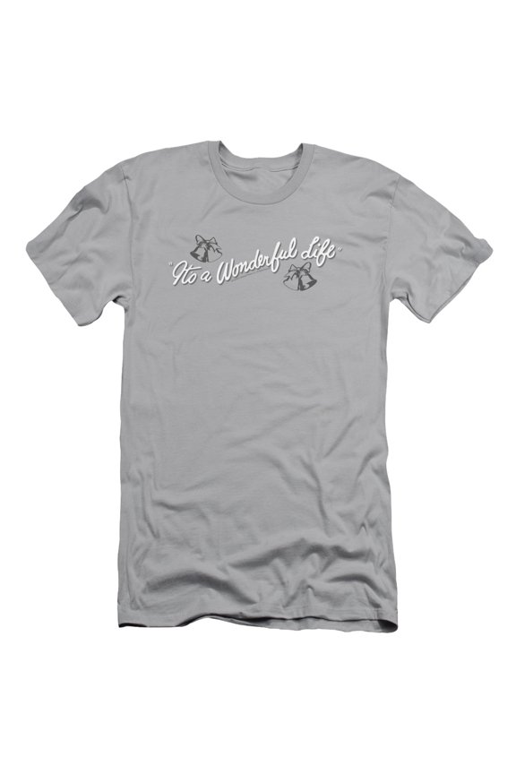 Its A Wonderful Life Logo Adult 30/1 T-Shirt Silver
