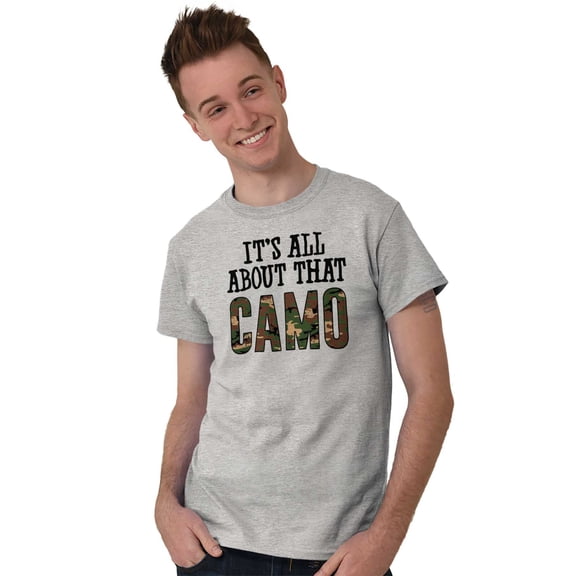 Its All About That Camo Hunting Men's Graphic T Shirt Tees Brisco Brands L