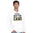 thumbnail image 1 of Its All About That Camo Hunting Unisex Fleece Graphic Zip Up Hoodie Brisco Brands 5X, 1 of 5