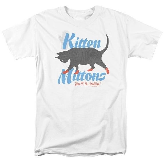 Its AlwayS/Sunny In Philadelphia Kitten Mittons S/S Adult 18/1 T-Shirt White