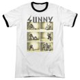 thumbnail image 1 of Its AlwayS/Sunny In Philadelphia Rock Photos Adult Ringer T-Shirt White Black, 1 of 2