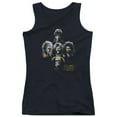 thumbnail image 1 of Its AlwayS/Sunny In Philadelphia Rocker Heads Junior Women's Tank Top Black, 1 of 2