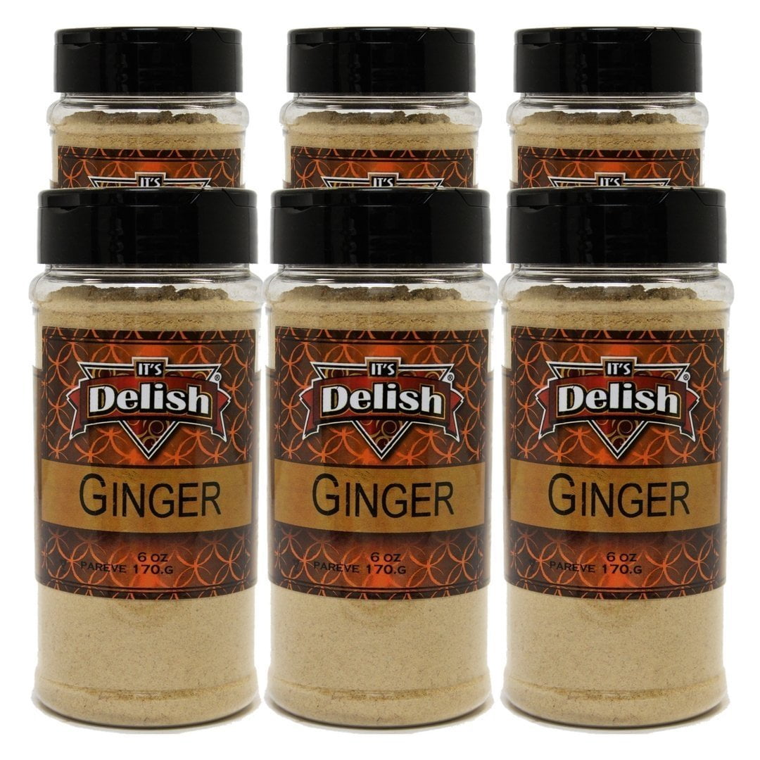 Its Delish Ground Ginger Medium Jar 6/case 6 oz ea.