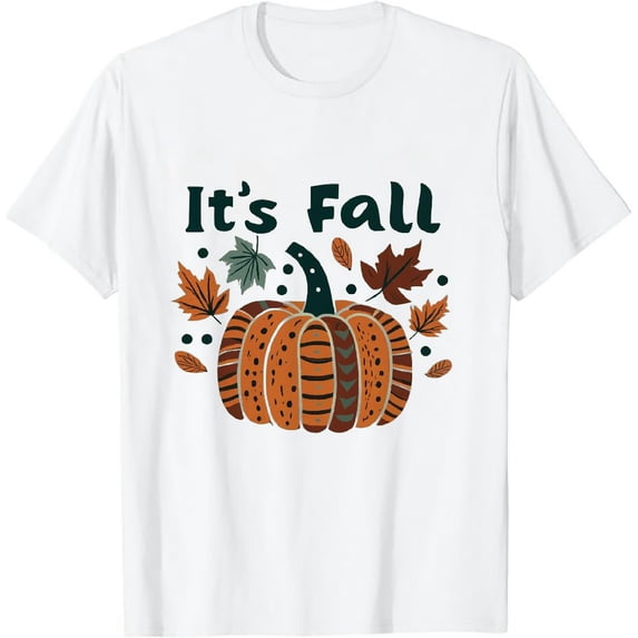 Its Fall Yall Lazy Halloween Costume Thanksgiving Pumpkin T-Shirt