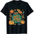 thumbnail image 1 of Its Fall Yall Leopard Print Pumpkin Sunflower Halloween Fall T-Shirt, 1 of 5