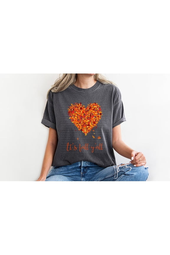 Its Fall Yall Shirt: Groovy Boho Floral Autumn Graphic Tee