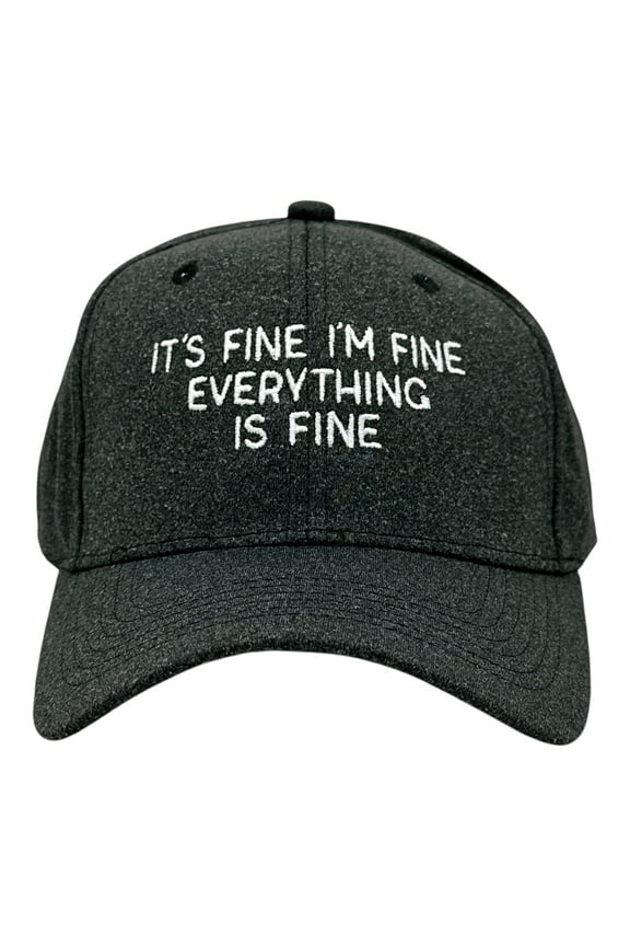 Its Fine Im Fine Everything Is Fine Hat Funny Sarcastic Graphic Novelty Cap