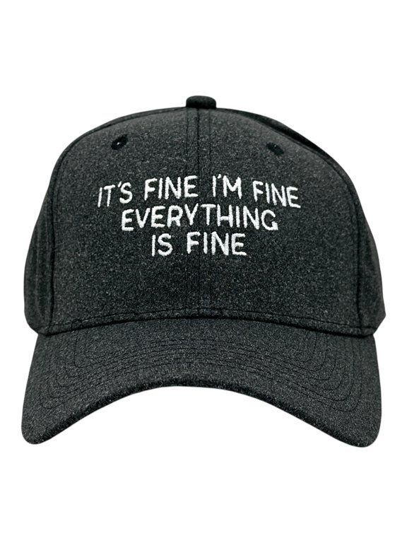 Its Fine Im Fine Everything Is Fine Hat Funny Sarcastic Graphic Novelty Cap