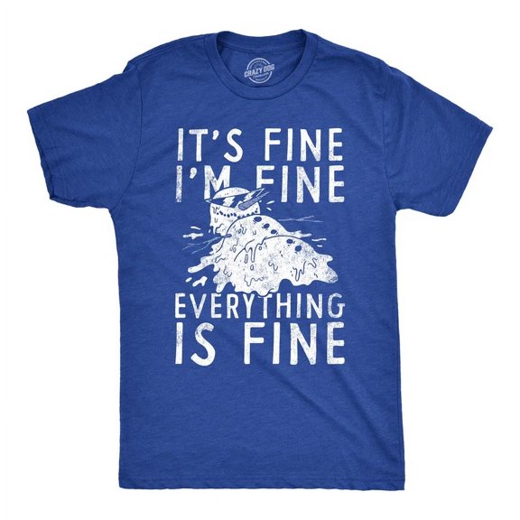 Its Fine Im Fine Everything Is Fine T Shirt Funny Winter Melting Snowman Unisex S-5XL Hot Trending Shirt, Vintage Birthday Gift