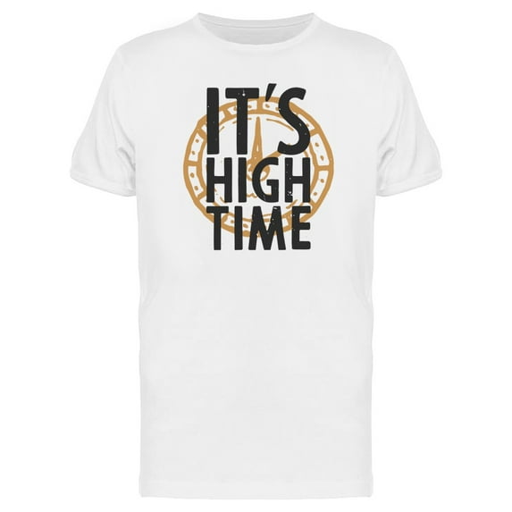 Its High Time Grunge Clock T-Shirt Men -Image by Shutterstock, Male Large
