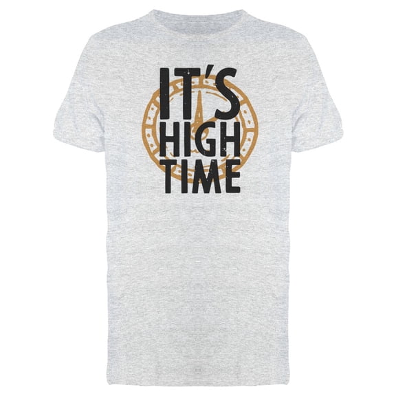 Its High Time Grunge Clock T-Shirt Men -Image by Shutterstock, Male Medium