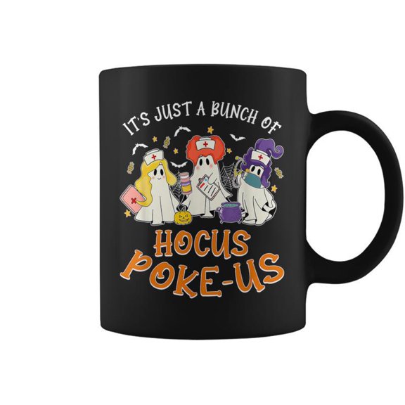 Its Just A Bunch Of Hocus PokeUs Nurse Witch Halloween Coffee Mugs
