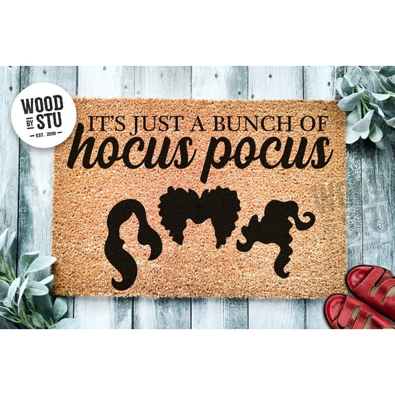 Its Just a Bunch of Hocus Pocus Door Mat | Halloween Doormat | Welcome Mat | Halloween Decor | Home Doormat | Halloween Welcome Mat