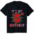 thumbnail image 1 of Its My 5th Birthday, Five Year Old, Spider Web, Birthday Party, Short Sleeve T-Shirt, 1 of 5
