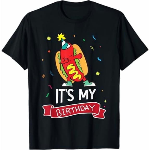 Its My Birthday Funny Hot Dog T-Shirt