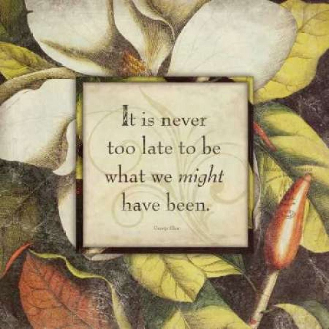 Its Never Too Late Canvas Art - Stephanie Marrott (24 x 24)