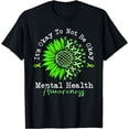 thumbnail image 1 of Its Okay To Not Be Okay Mental Health Awareness Green Ribbon T-Shirt, 1 of 4