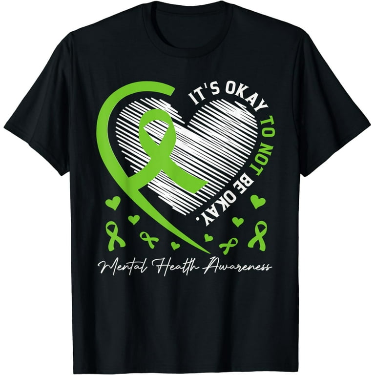 Mental Health Heart Ribbon Awareness Shirt Mental Health Heart Ribbon Awareness Shirt