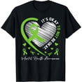 thumbnail image 1 of Its Okay To Not Be Okay Mental Health Awareness Ribbon Heart T-Shirt, 1 of 4
