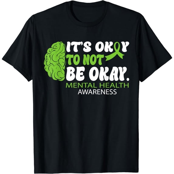 Its Okay To Not Be Okay Shirt Mental Health Awareness Ribbon T-Shirt