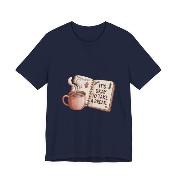 Its Okay To Take A Break Holiday Burnout Introvert Battery T-Shirt ...