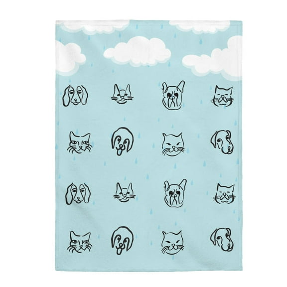 Its Raining Cats and Dogs Plush Throw Blanket