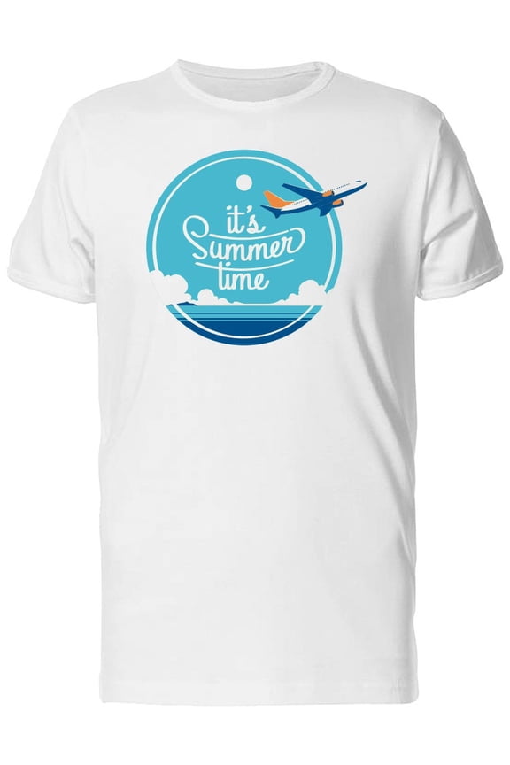 Its Summer Time Airplane T-Shirt Men -Image by Shutterstock, Male Large