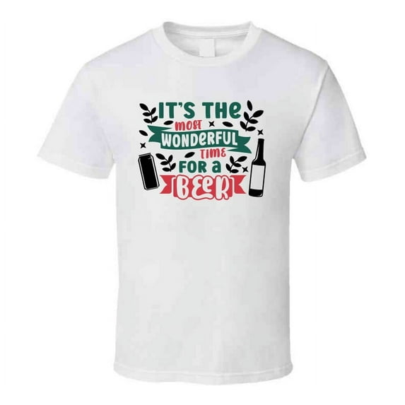 Its The Most Wonderful Time For A Beer Tee Fun Christmas Tshirt Holiday T Shirt
