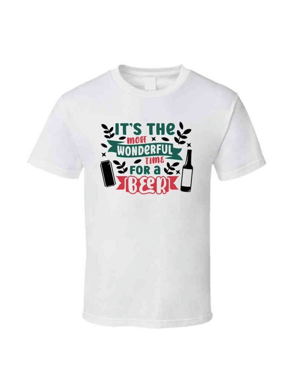 Its The Most Wonderful Time For A Beer Tee Fun Christmas Tshirt Holiday T Shirt