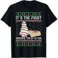 thumbnail image 1 of Its The Most Wonderful Time Of The Year Christmas tree cake T-Shirt, 1 of 3