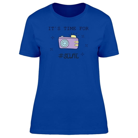 Its Time For Selfie Cool Camera Tee Women's -Image by Shutterstock
