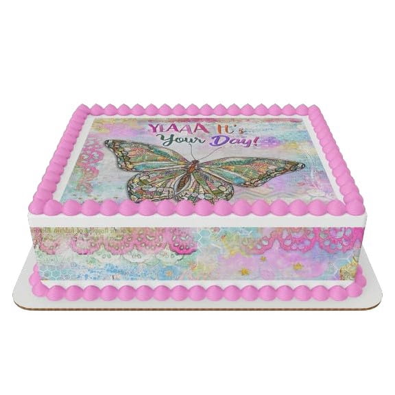 Its Your Day Birthday Edible Icing Sheets- Assorted Image Cake Toppers-Frosting Sheets- Cookies- Cupcake Toppers (Border Side Strips 2 per sheet)