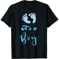 thumbnail image 1 of Its a Boy with Feet Baby Shower Party T-Shirt T-Shirt, 1 of 5